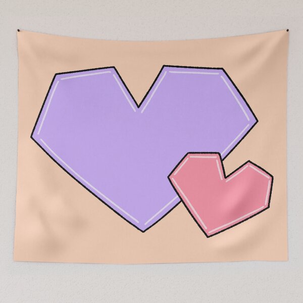 Item preview, Cute Purple and Pink Geometric Hearts Illustration designed and sold by ubborn.