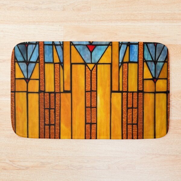 Artikelvorschau, Buntglas im Prairie-Stil von Frank Lloyd Wright entworfen und verkauft von BlueLineLAX.