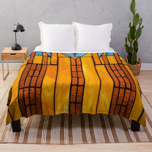 Artikelvorschau, Buntglas im Prairie-Stil von Frank Lloyd Wright entworfen und verkauft von BlueLineLAX.