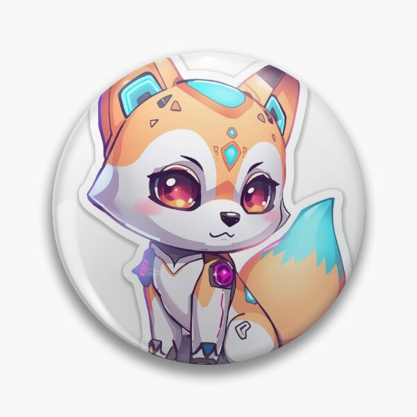Item preview, Neon Synthetic Division Companion Fox FX-01 Sticker designed and sold by NEON SYNTHETIC DIVISION.