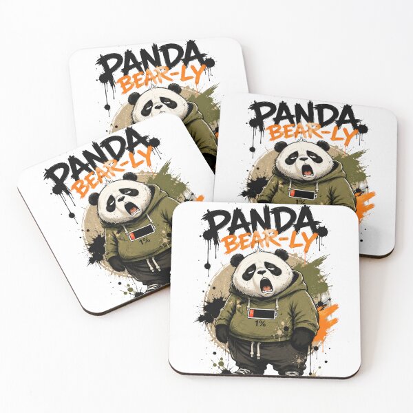 Item preview, Panda Bearly Functioning Funny Art designed and sold by BagFactoryUK.