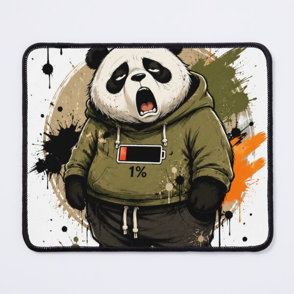 Item preview, Panda Bearly Functioning Funny Art designed and sold by BagFactoryUK.