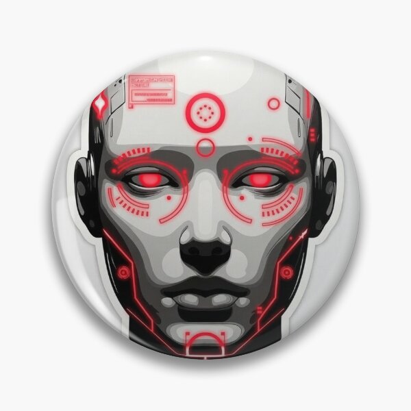 Item preview, Cyberpunk AI Android Companion Unit 01 Red designed and sold by NEON SYNTHETIC DIVISION.