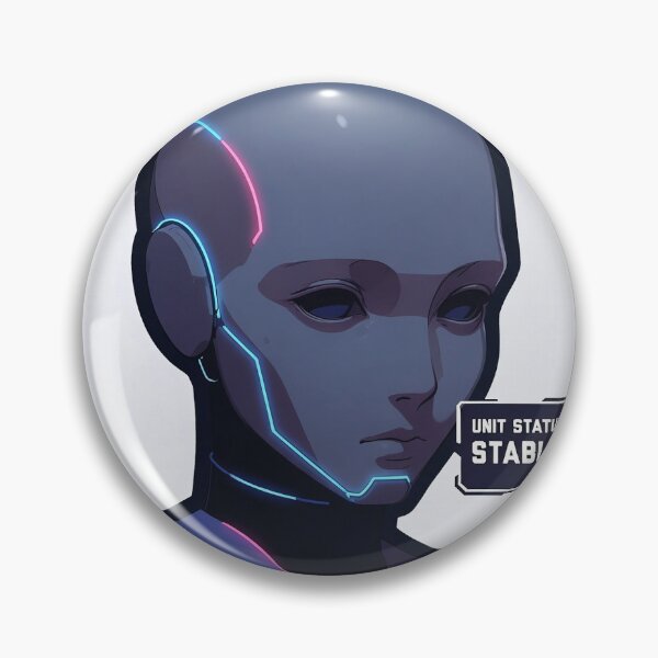 Item preview, Corrupted AI Android Companion Unit 02 Glitch Cyberpunk  designed and sold by NEON SYNTHETIC DIVISION.