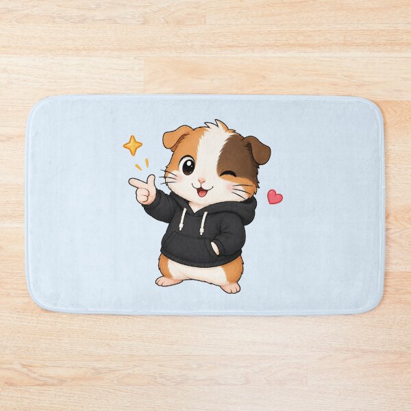 Item preview, Cute Kawaii Guinea Pig Wearing Hoodie designed and sold by Seculinator.
