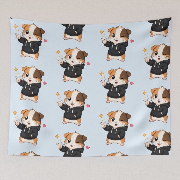 Item preview, Cute Kawaii Guinea Pig Wearing Hoodie designed and sold by Seculinator.