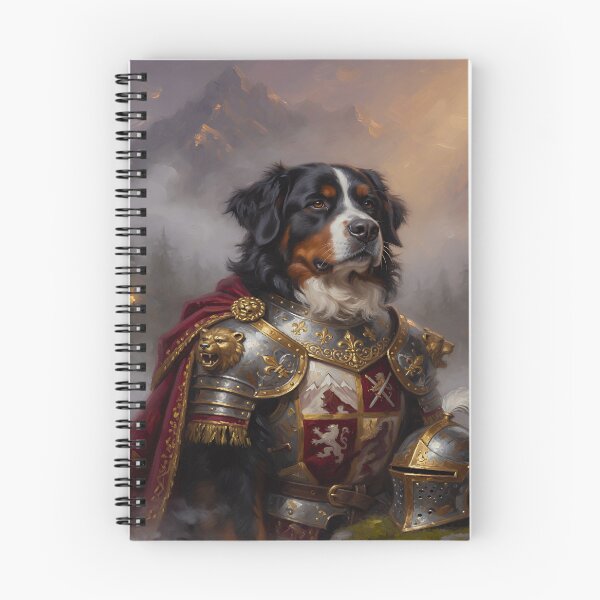 Item preview, Noble Bernese Mountain Dog Knight Portrait designed and sold by cr6zym1nd.
