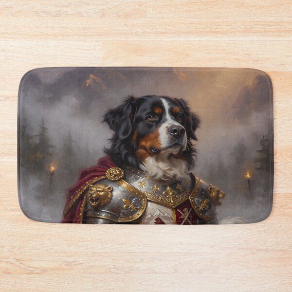 Item preview, Noble Bernese Mountain Dog Knight Portrait designed and sold by cr6zym1nd.