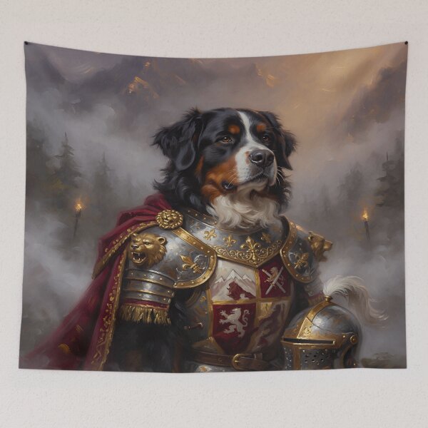 Item preview, Noble Bernese Mountain Dog Knight Portrait designed and sold by cr6zym1nd.