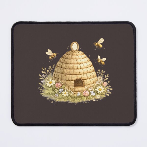 Item preview, Bee Skep Wildflower Botanical Cottagecore designed and sold by MagicMakerPh⭐⭐⭐⭐⭐.
