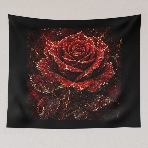 Item preview, Kintsugi - Rose of Ruby and Gold designed and sold by LegademaArt.