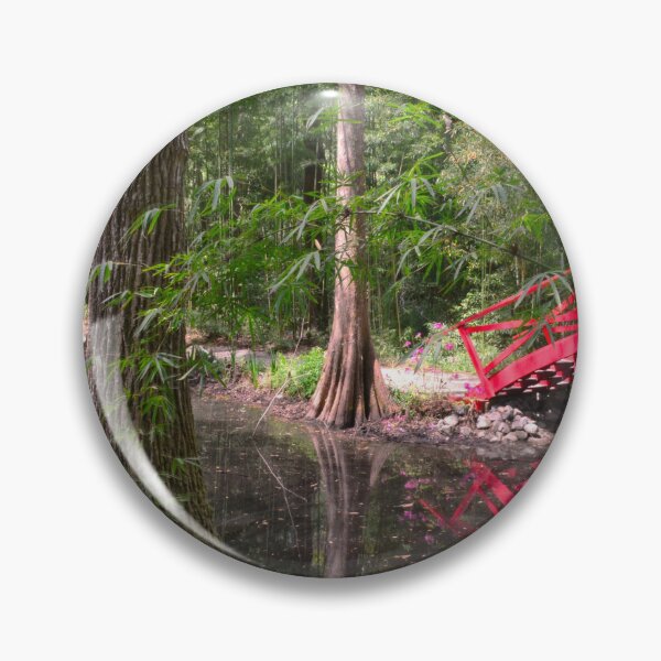 Item preview, Two Little Red Bridges At Magnolia Plantation Gardens  designed and sold by LisaWootenPhoto.