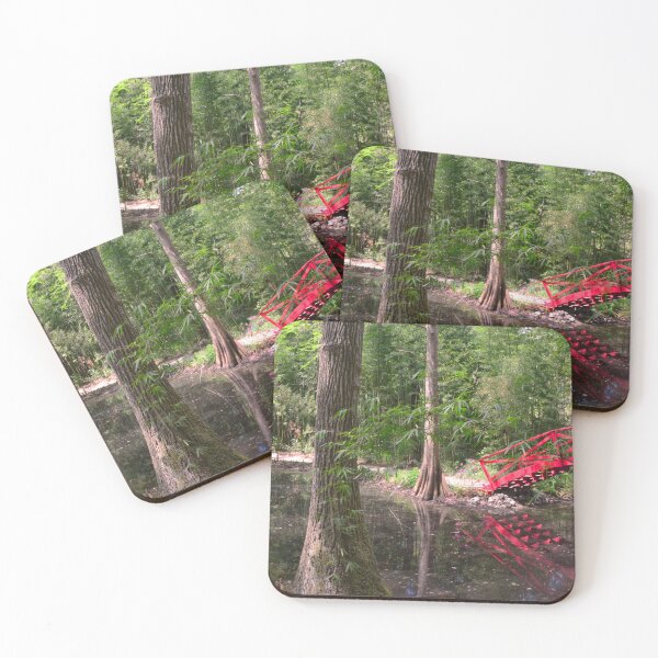 Item preview, Two Little Red Bridges At Magnolia Plantation Gardens  designed and sold by LisaWootenPhoto.