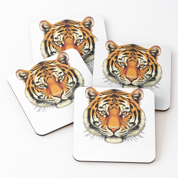 Item preview, Majestic Bengal Tiger Face Illustration Wildlife Art designed and sold by Sima Designs.