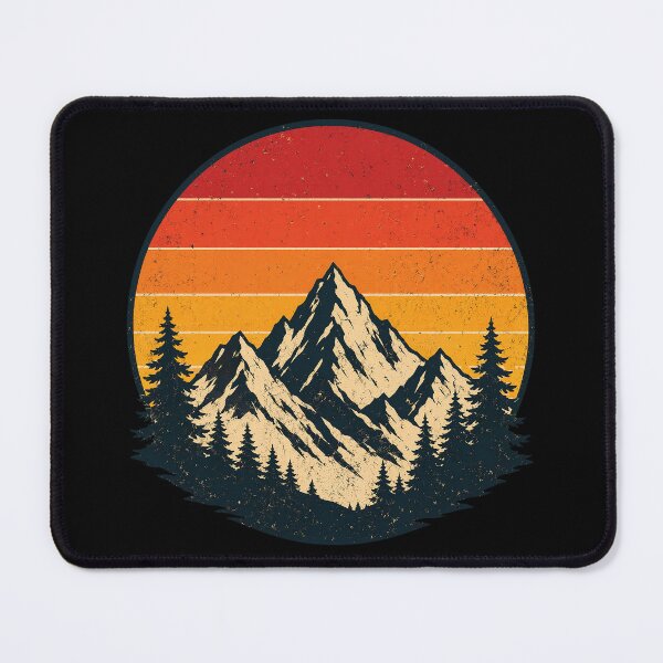 Item preview, Retro Vintage Mountain Sunset T-Shirt Design designed and sold by Inky Atlas.