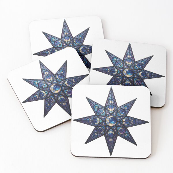 Item preview, Stained Glass Star Sticker | Celestial Window Art designed and sold by AillustriaAK.