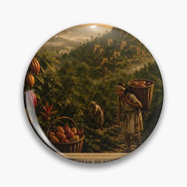 Item preview, Food heritage collection-Vintage Cacao Origins Chocolate Heritage Art Print designed and sold by Easternpantry.