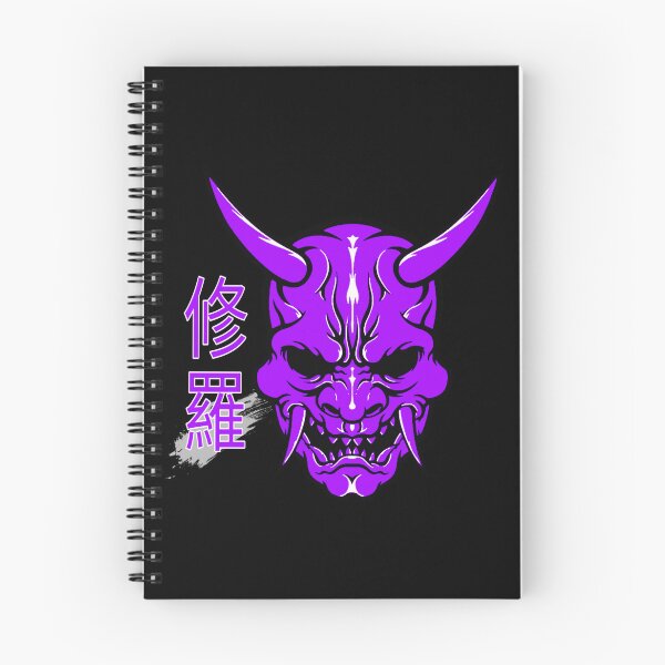 Item preview, Purple Oni  Mask Japanese Artwork  designed and sold by StyleBloomes.