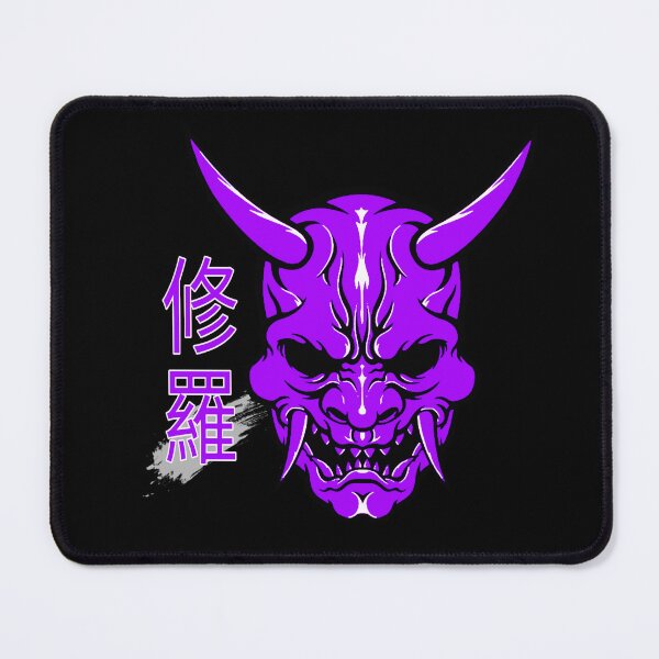 Item preview, Purple Oni  Mask Japanese Artwork  designed and sold by StyleBloomes.