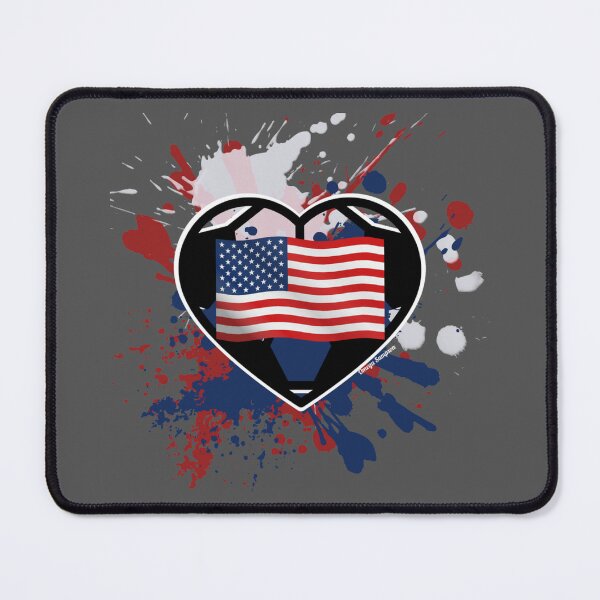Item preview, USA Flag Soccer Heart designed and sold by artbyomega.