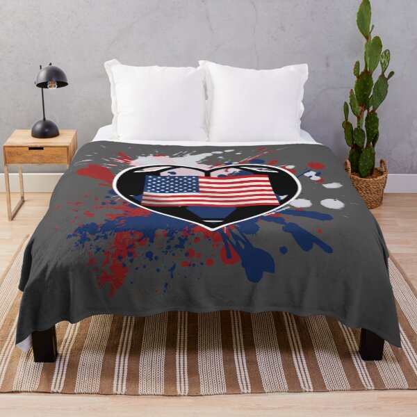Item preview, USA Flag Soccer Heart designed and sold by artbyomega.