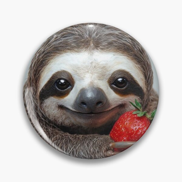 Item preview, Sloth with a strawberry designed and sold by RockstarRonna.