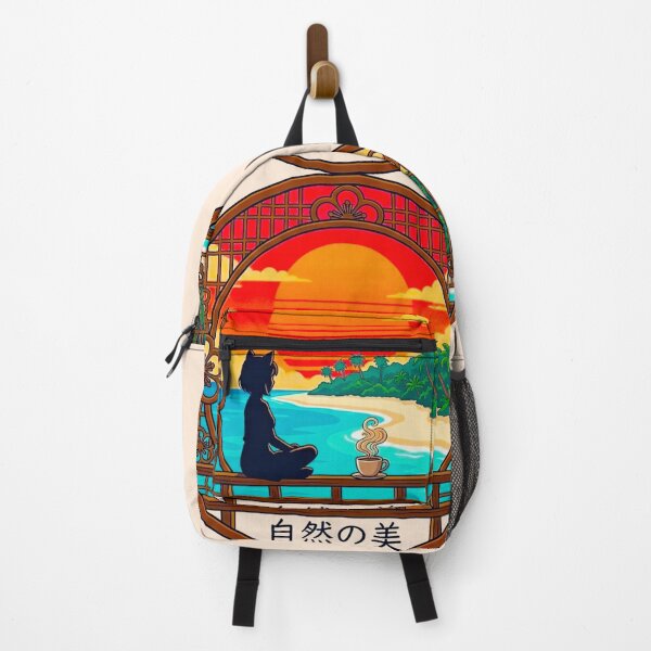 Item preview, Anime  yoga Girl Watching Tropical Island Sunset designed and sold by BLUESKY11a.
