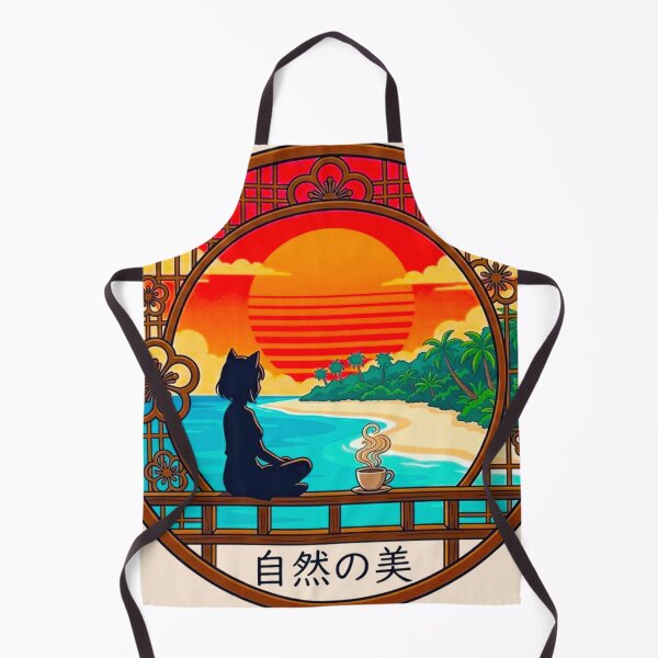 Item preview, Anime  yoga Girl Watching Tropical Island Sunset designed and sold by BLUESKY11a.