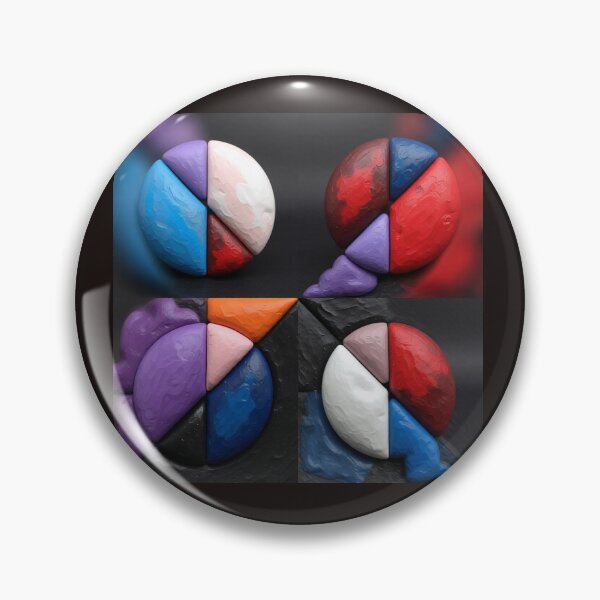 Item preview, broken circles plaster C colorful geometric abstract design designed and sold by SmashingDeals.