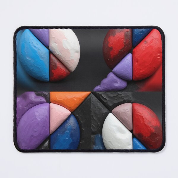 Item preview, broken circles plaster C colorful geometric abstract design designed and sold by SmashingDeals.
