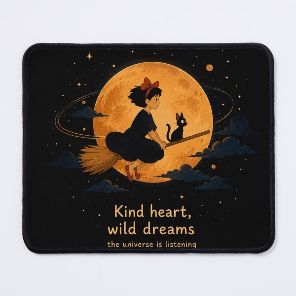 Item preview, Moonlit Magic Ride with Black Cat | Cozy Fantasy Witchcore Dream Aesthetic designed and sold by AbstractAuraArt.