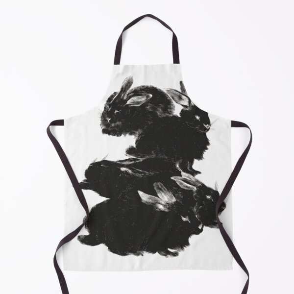 Item preview,  Black Rabbits | Dark Cottagecore Vintage Blackwork Style Illustration  designed and sold by celeste-archive.