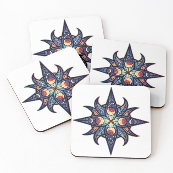 Item preview, Stained Glass Star Sticker | Celestial Window Art designed and sold by AillustriaAK.