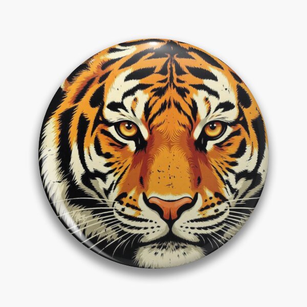Item preview, Majestic Bengal Tiger Face Illustration Wildlife Art designed and sold by Sima Designs.