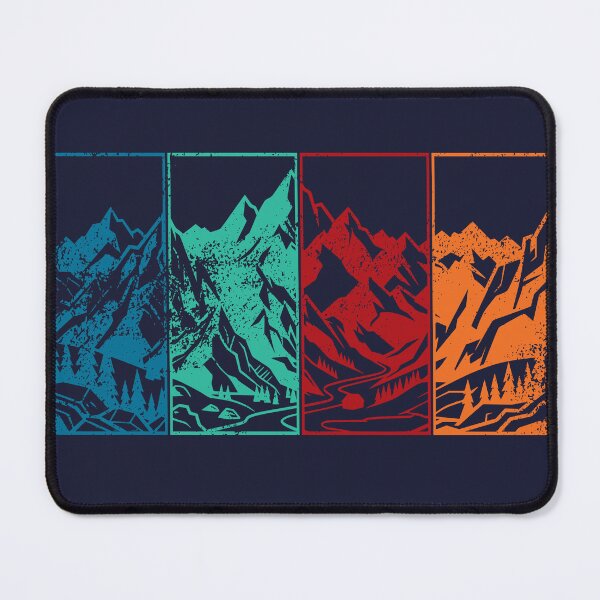 Item preview, Four Seasons Mountain Landscape Art Panels designed and sold by OutandAboutShop.