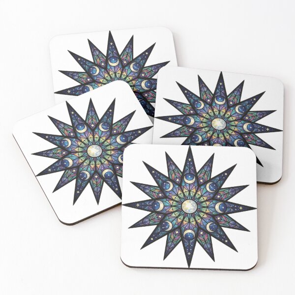 Item preview, Stained Glass Star Sticker | Celestial Window Art designed and sold by AillustriaAK.