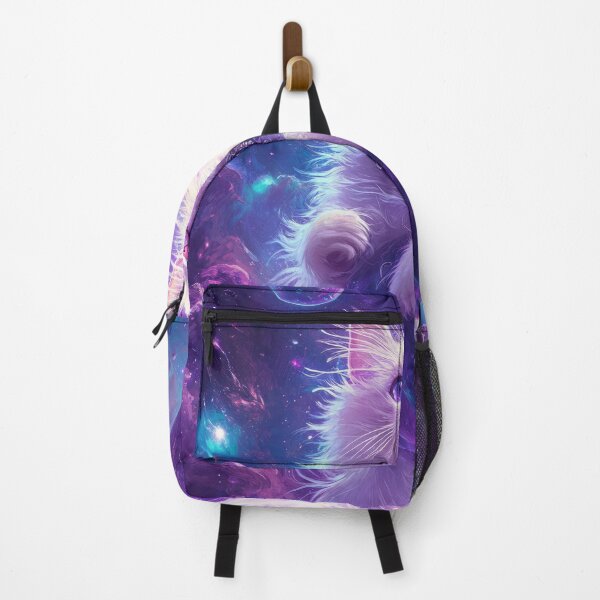Item preview, Dreamy Purple Galaxy Cat Among Stars and Planets Celestial Art designed and sold by Drissakembili.
