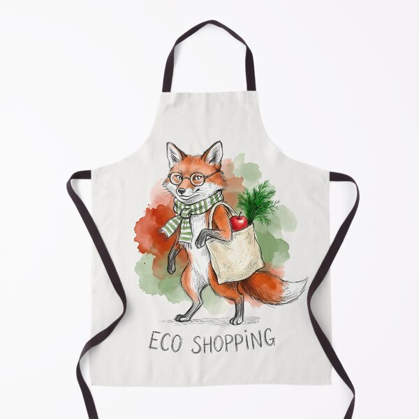 Item preview, Eco Shopping: Cozy Fox Grocery Day Illustration designed and sold by SoulPT.