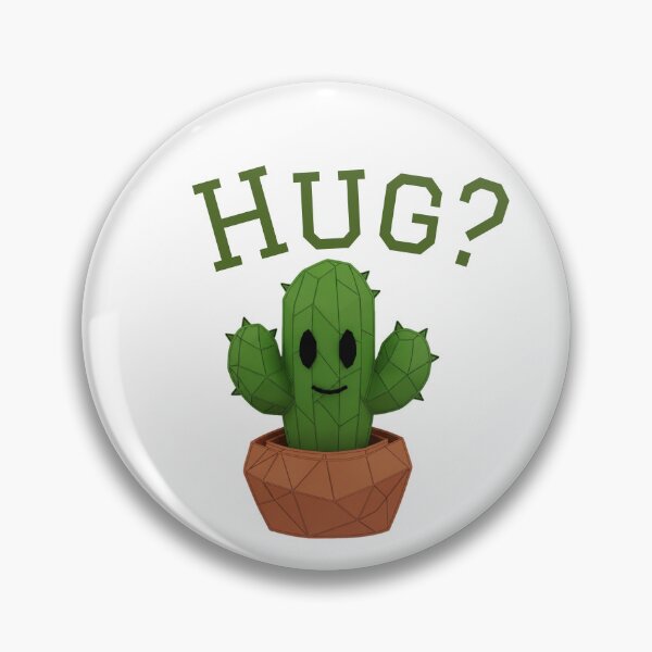 Item preview, Cute Low Poly Cactus Hug Pun Cartoon designed and sold by Inka Moon Design.