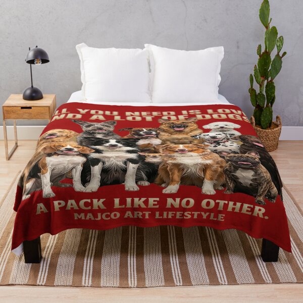 Item preview, All You Need Is Love and a Lot of Dogs – Dog Lover Quote designed and sold by MAJCO-ART.