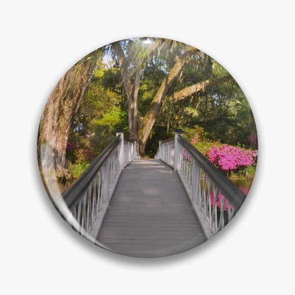 Item preview, Walking Over The Little White Bridge Magnolia Gardens designed and sold by LisaWootenPhoto.