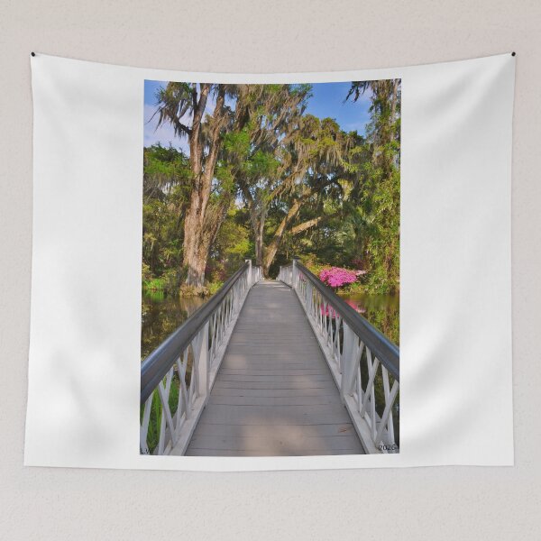 Item preview, Walking Over The Little White Bridge Magnolia Gardens designed and sold by LisaWootenPhoto.