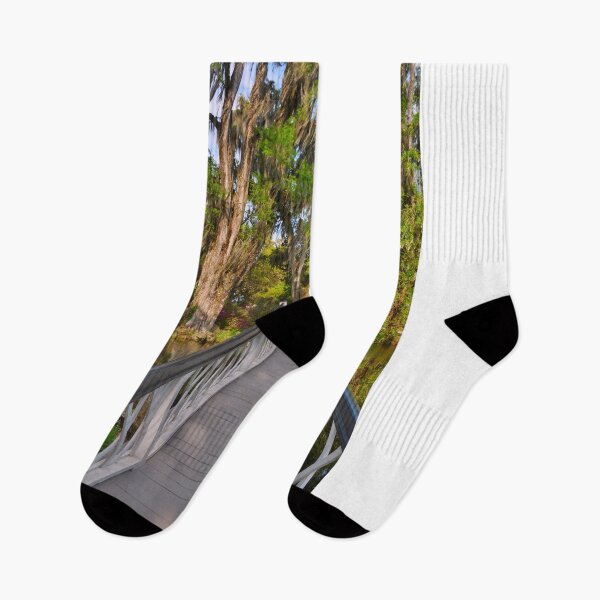Item preview, Walking Over The Little White Bridge Magnolia Gardens designed and sold by LisaWootenPhoto.