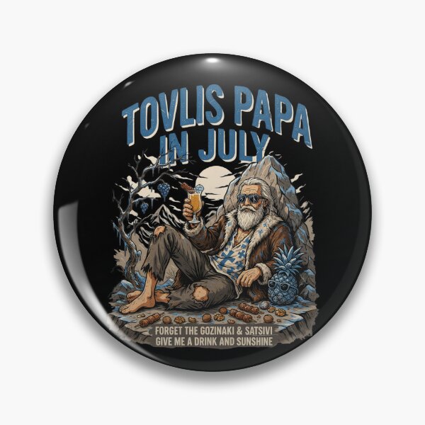 Item preview, Tovlis Papa In July – Georgian Santa Christmas in July Funny Shirt Gozinaki Satsivi V1 designed and sold by DarylWelsh2024.