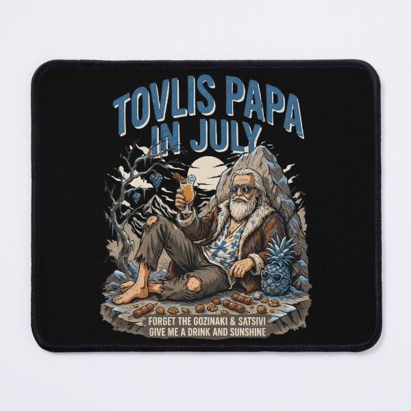 Item preview, Tovlis Papa In July – Georgian Santa Christmas in July Funny Shirt Gozinaki Satsivi V1 designed and sold by DarylWelsh2024.