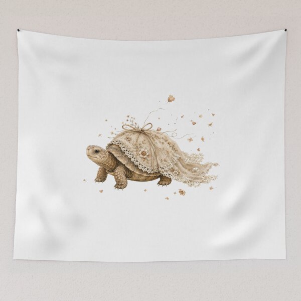 Item preview, Vintage Turtle Lace Blanket Coquette Cottagecore Aesthetic designed and sold by AQUILAKREO.