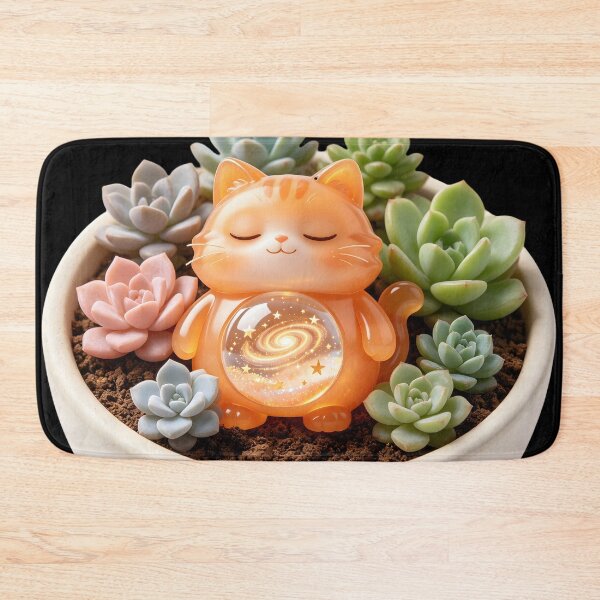 Item preview, Emerald Cat - Succulent Garden: The Starry Plant Napper designed and sold by ABYSSLAB.