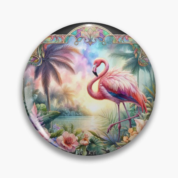 Item preview, The Solitary Flamingo of Crystal Waters designed and sold by EdicrisR.