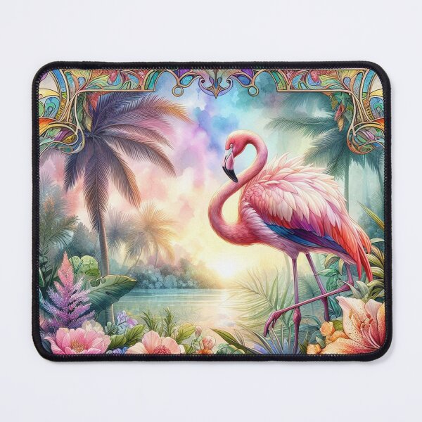 Item preview, The Solitary Flamingo of Crystal Waters designed and sold by EdicrisR.