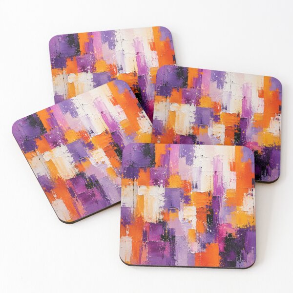 Item preview, Violet Fusion Matter – Textured Abstract Impasto Art designed and sold by Ingorgia Studio.